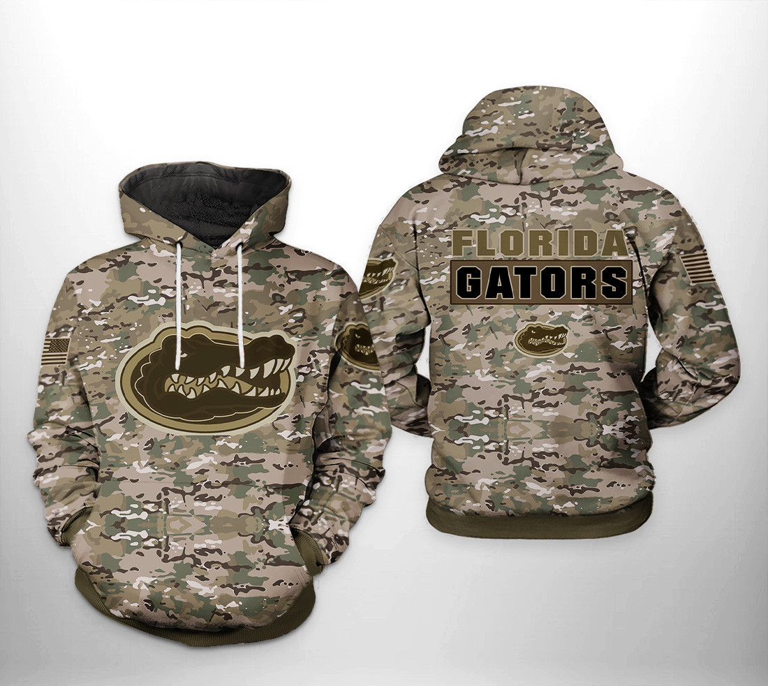 Florida Gators NCAA Camo Veteran 3D All Over Print Hoodie & Zip Hoodie