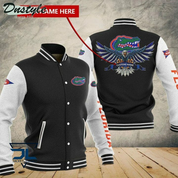 Florida Gators Personalized Name Black Varsity Baseball Jacket for Men & Women | NCAA Team Fan Gift