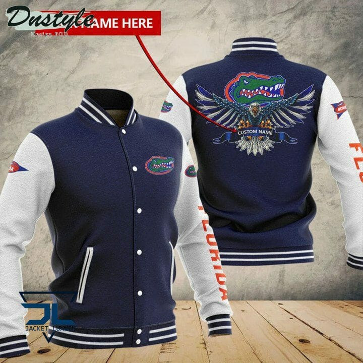 Florida Gators Personalized Name Navy Varsity Baseball Jacket for Men & Women | NCAA Team Fan Gift