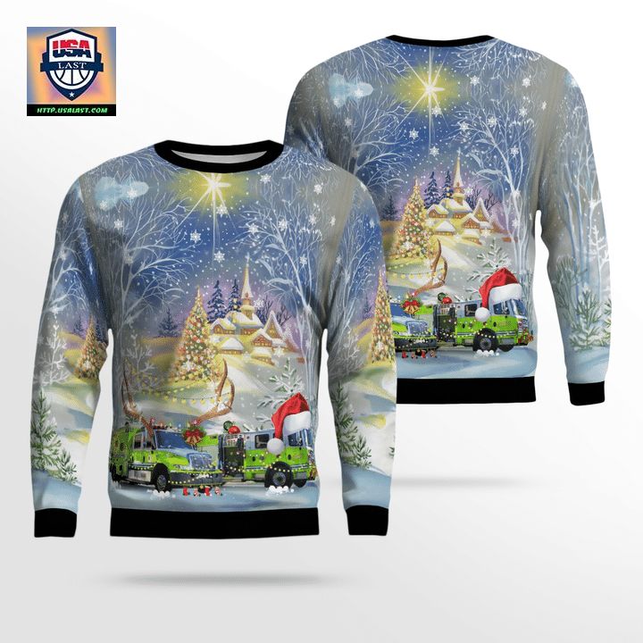 Florida Miami-Dade Fire Rescue Department Christmas Sweater 3D