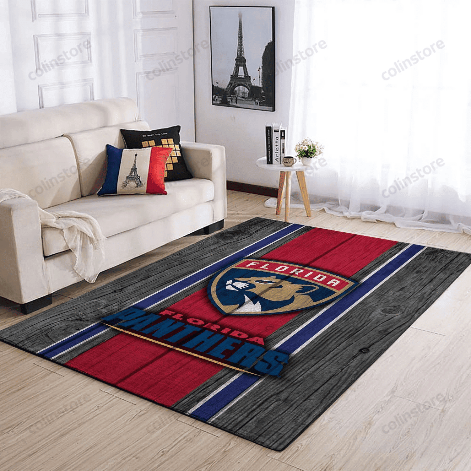 Florida Panthers Living Room Rectangle Area Rug – Full Print Carpet For Living Room & Bedroom Home Decor