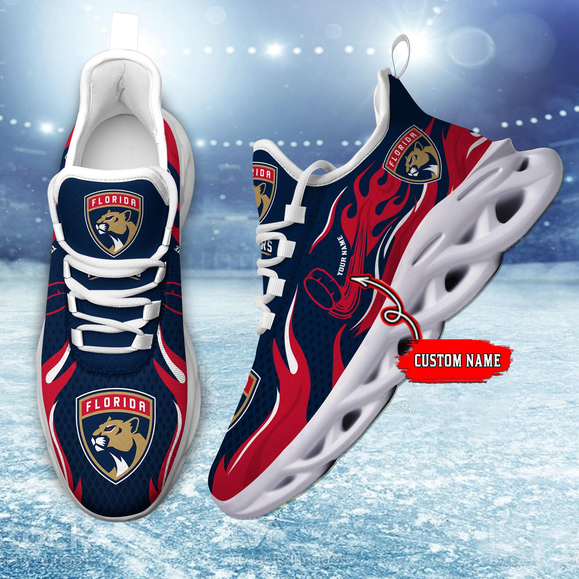 Florida Panthers Max Soul Shoes Sneakers for Men And Women – NFL Football Fan Shoes, Team Sneakers