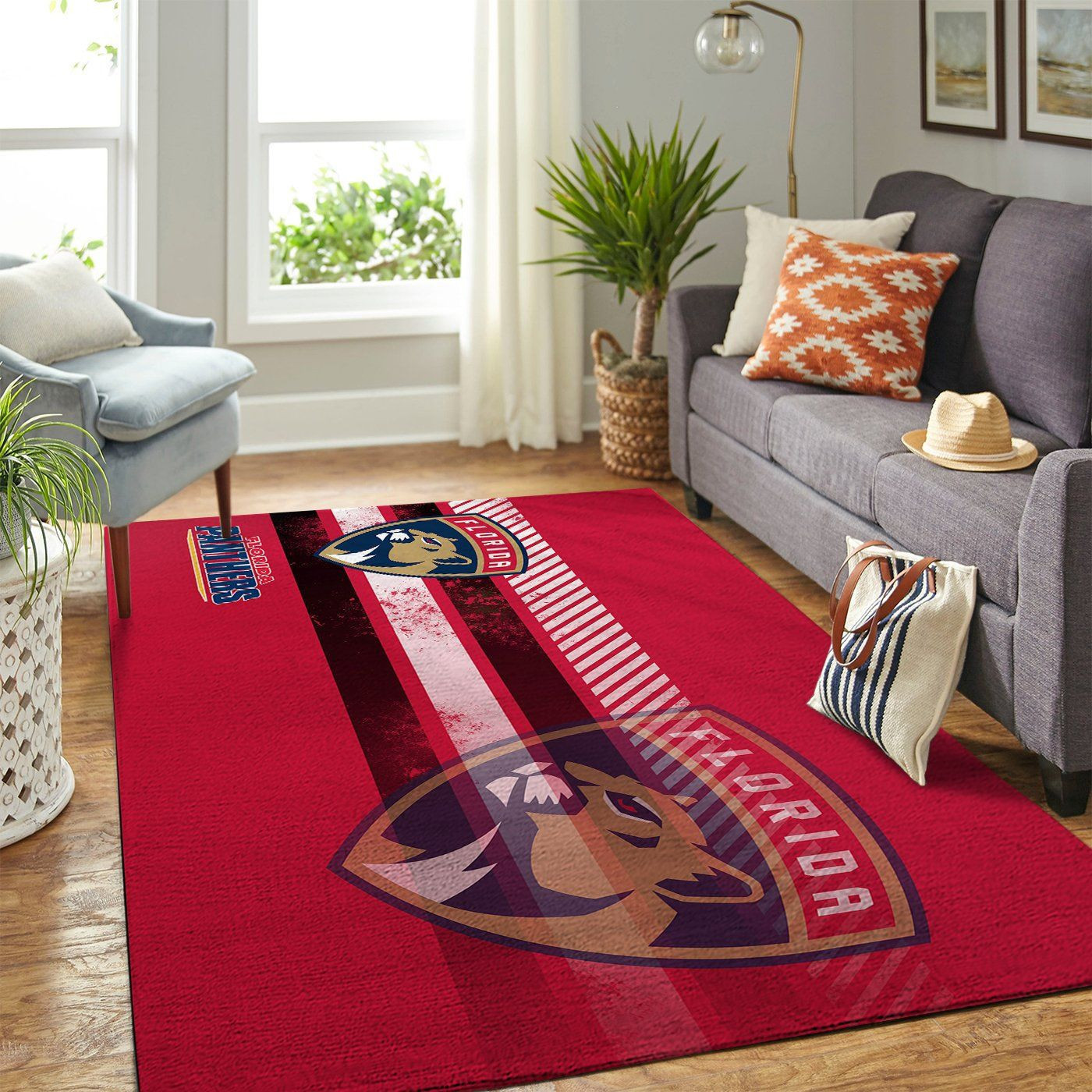 Florida Panthers Team Logo Nice Gift Rectangle Area Rug – Full Print Carpet For Living Room & Bedroom Home Decor