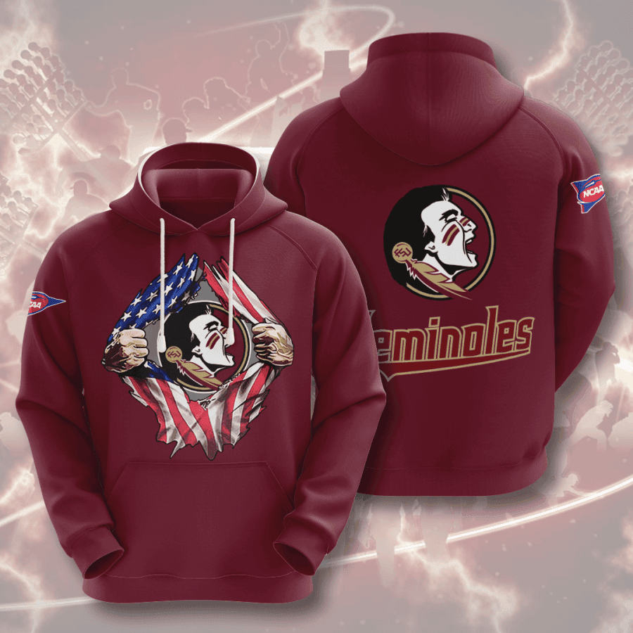 Florida State Seminoles Football 3D All Over Print Hoodie & Zip Hoodie