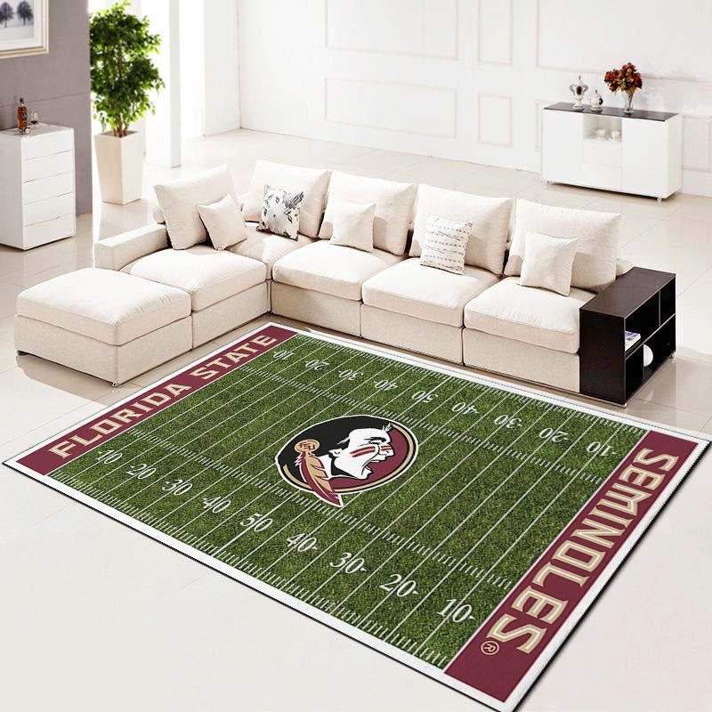 Florida State Seminoles Football Team Field Kitchen Rectangle Area Rug – Full Print Carpet For Living Room & Bedroom Home Decor
