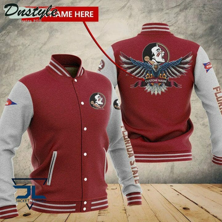 Florida State Seminoles Personalized Name Red Varsity Baseball Jacket for Men & Women | NCAA Team Fan Gift