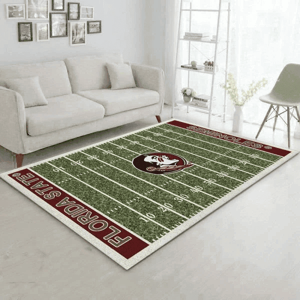 Florida State Seminoles Team Home Field 3D Rectangle Area Rug – Full Print Carpet For Living Room & Bedroom Home Decor