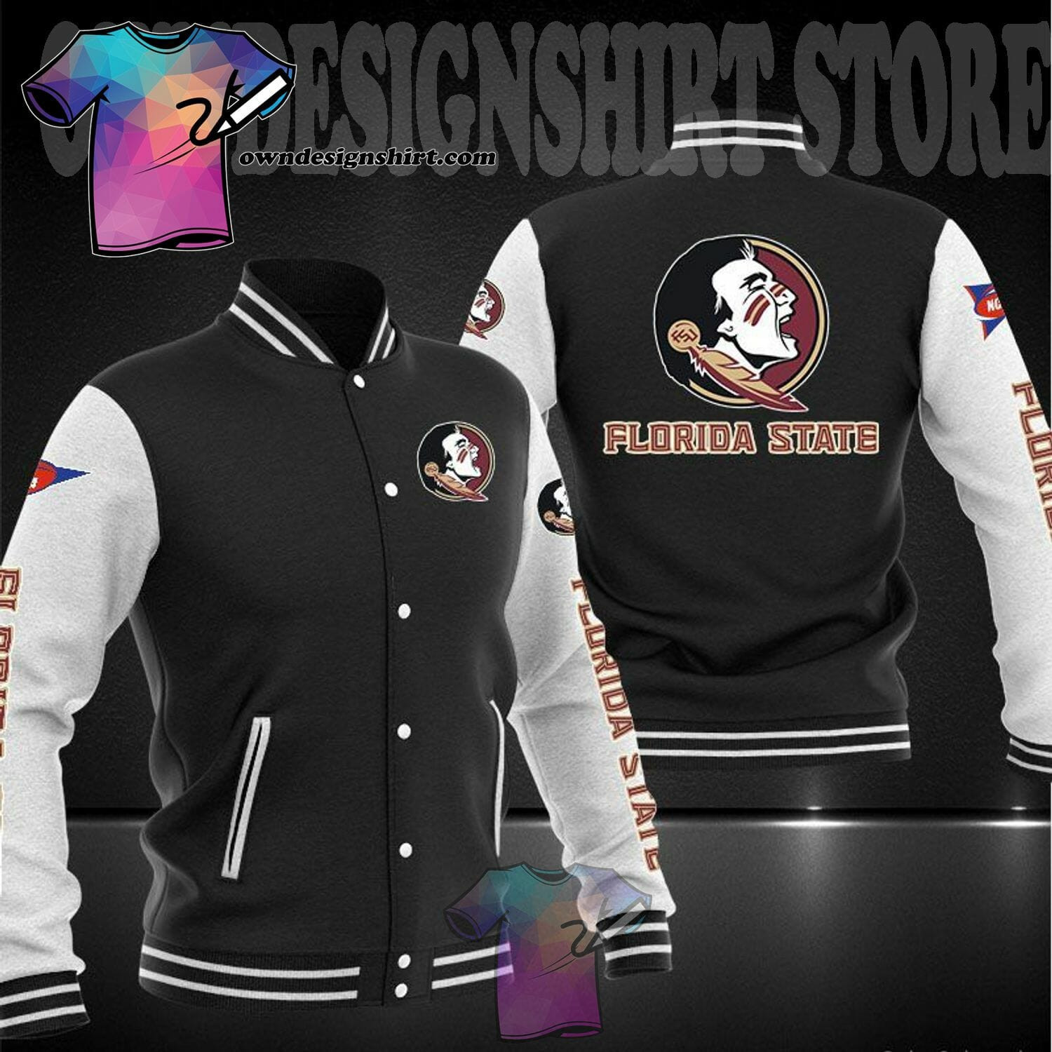 Florida State Seminoles Varsity Baseball Jacket for Men & Women | NCAA Team Fan Gift