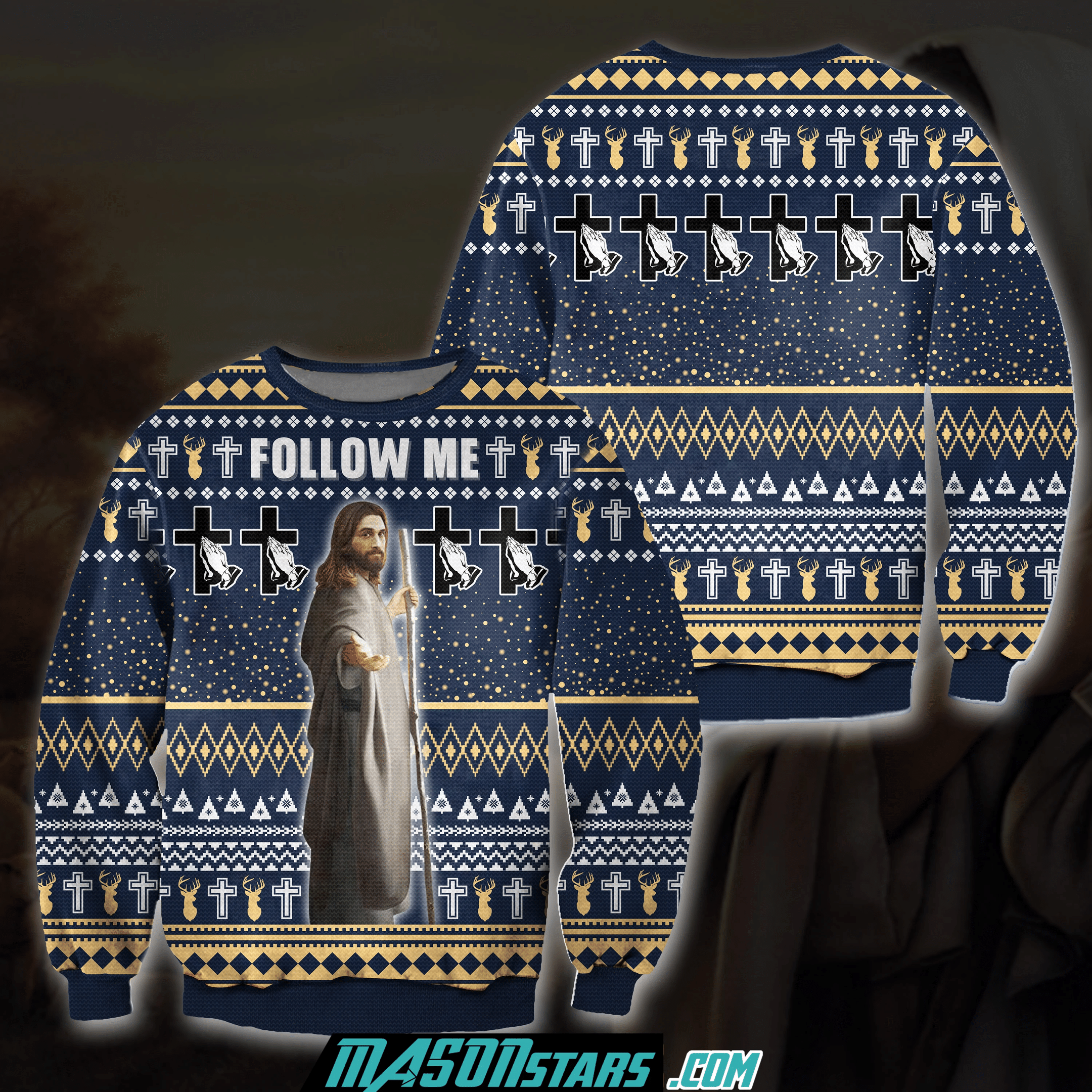 Follow Me 3D Print Ugly Christmas Sweater