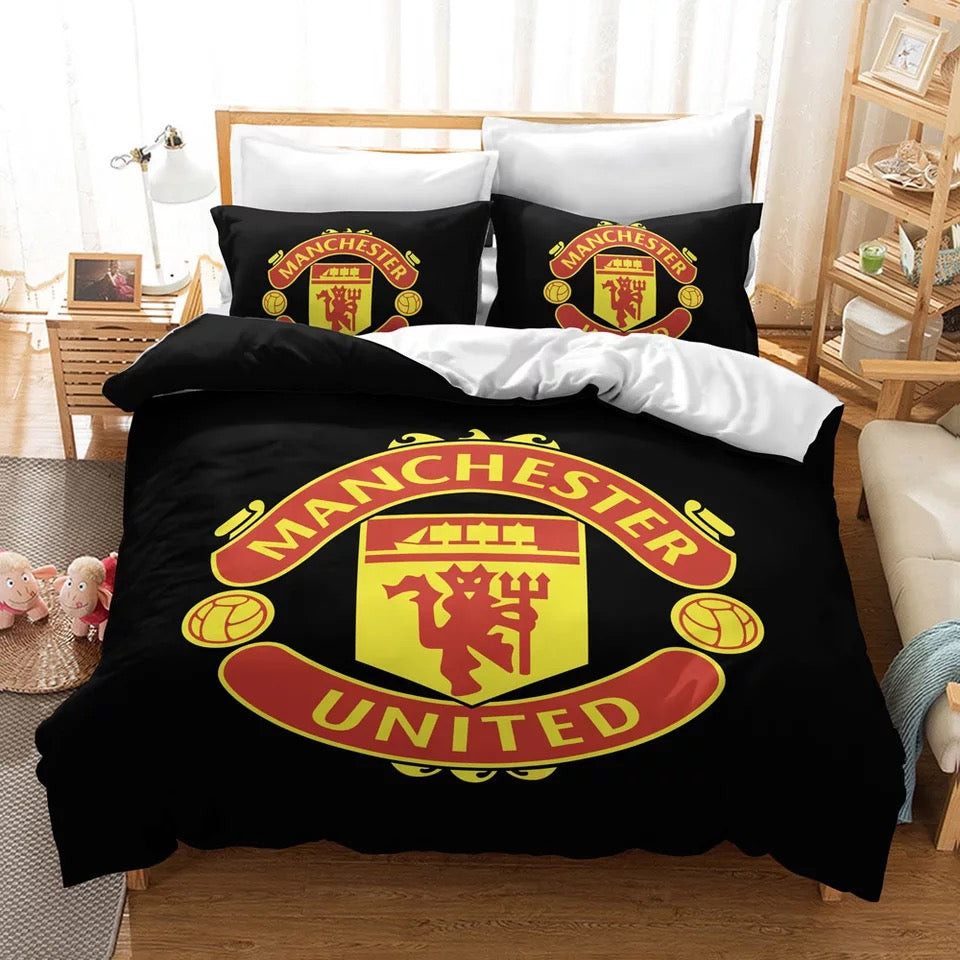 Football Club Duvet Cover Quilt Cover Pillowcase Bedding Set Bed Linen Home Bedroom Decor