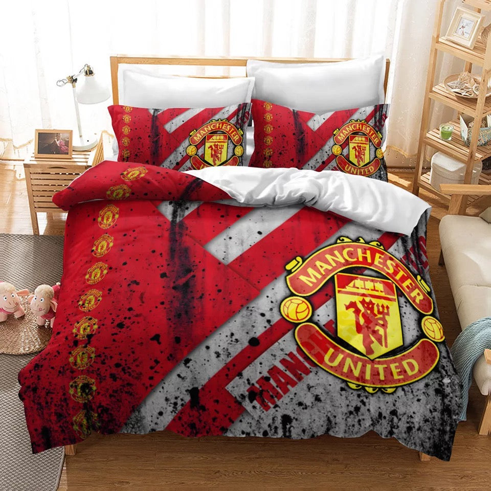 Football Club Duvet Cover Quilt Cover Pillowcase Bedding Set Bed Linen Home Bedroom Decor