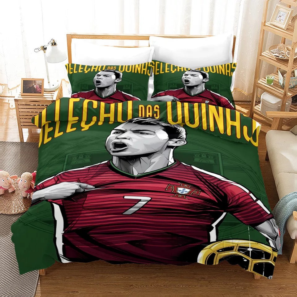 Football Duvet Cover Quilt Cover Pillowcase Bedding Set Bed Linen Home Bedroom Decor
