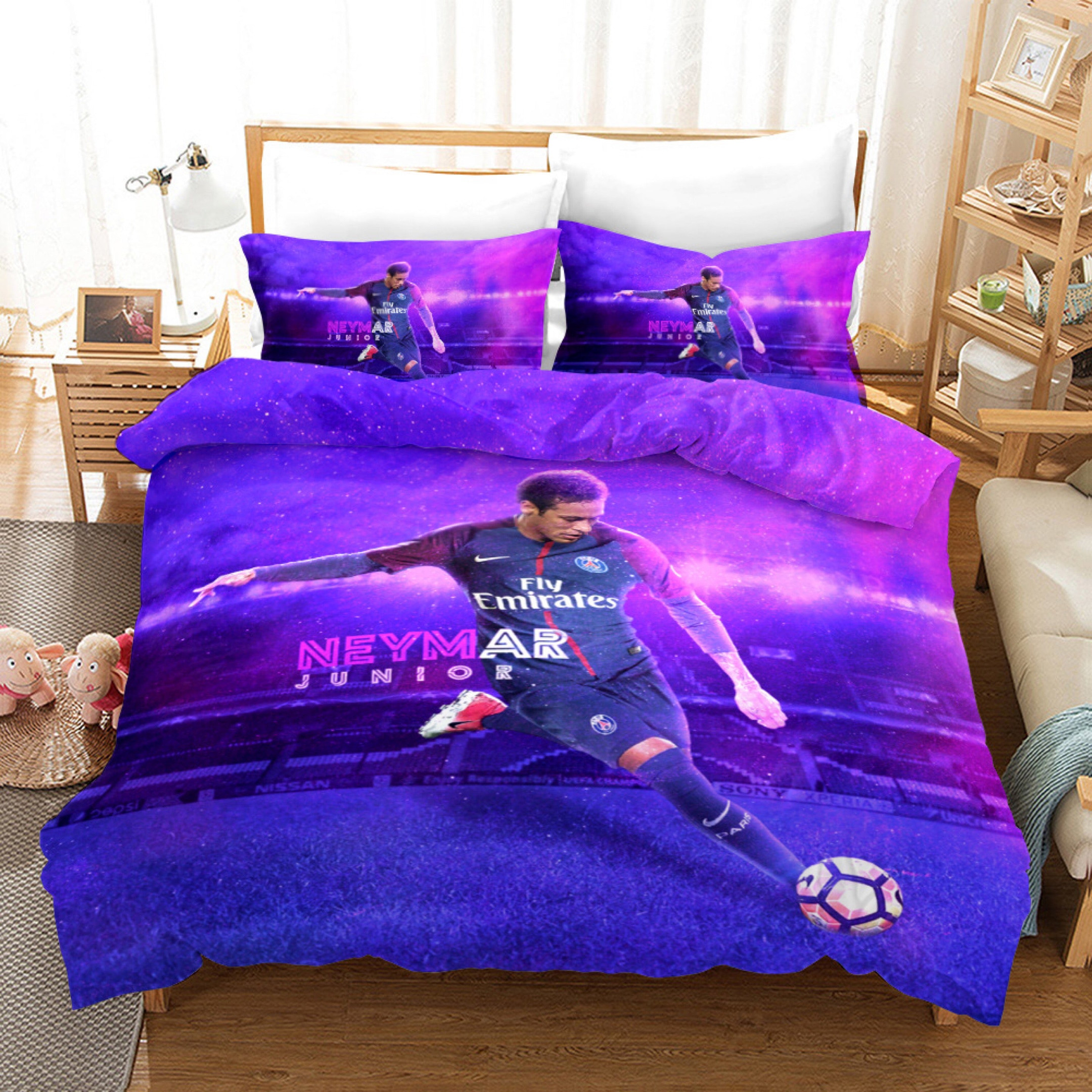 Football Duvet Cover Quilt Cover Pillowcase Bedding Set Bed Linen Home Bedroom Decor
