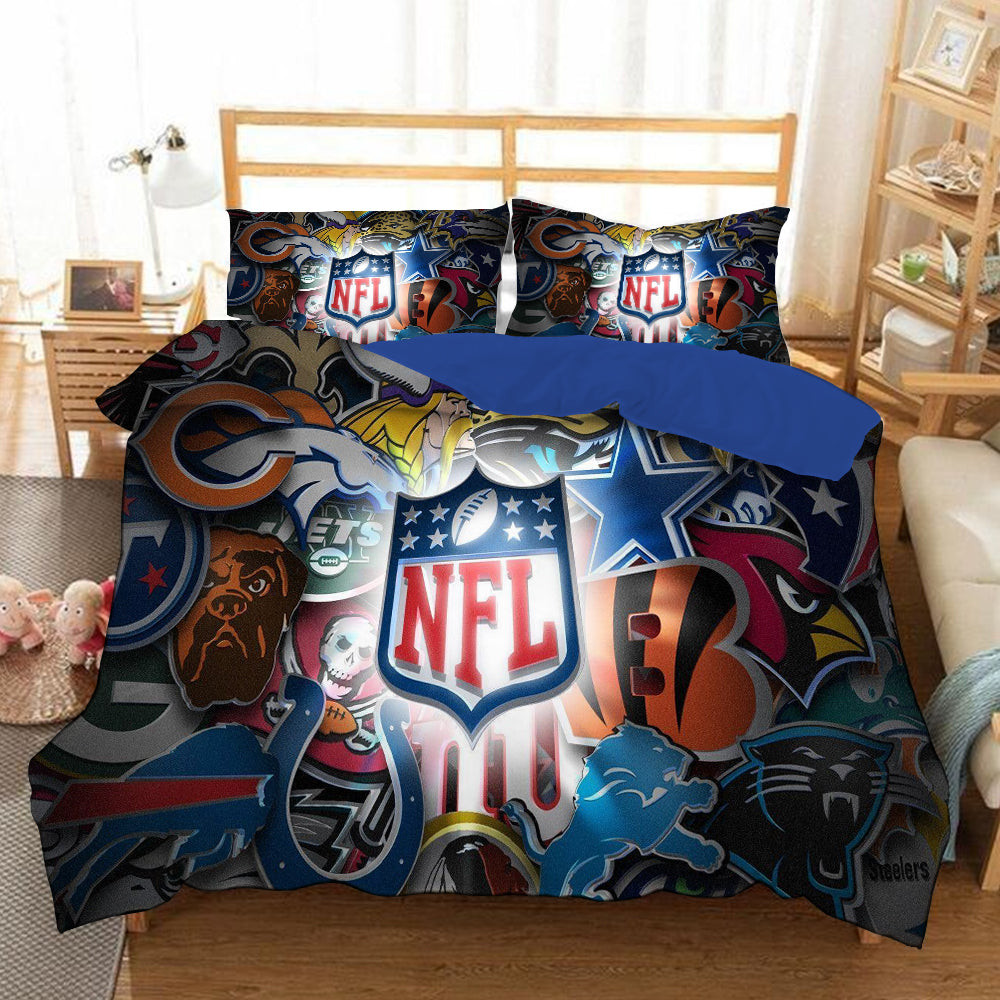 Football Duvet Cover Quilt Cover Pillowcase Bedding Set Bed Linen Home Bedroom Decor