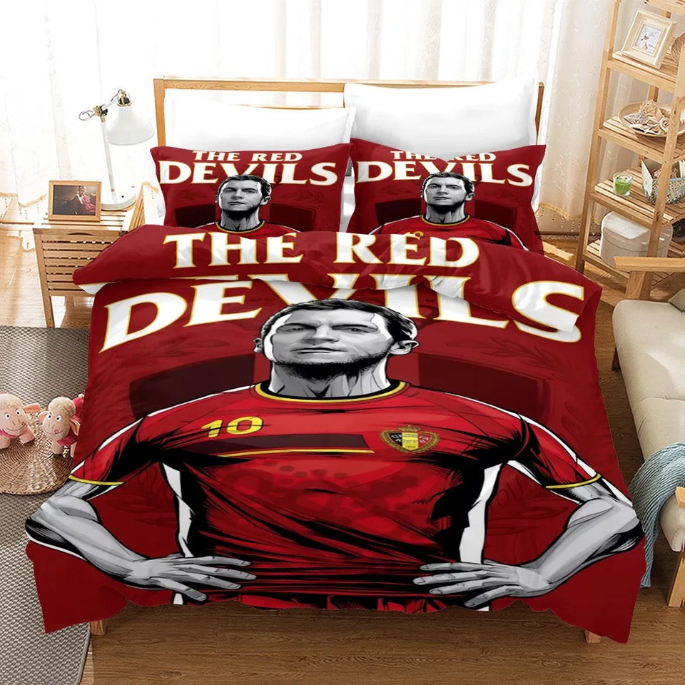 Football Duvet Cover Quilt Cover Pillowcase Bedding Set Bed Linen Home Bedroom Decor