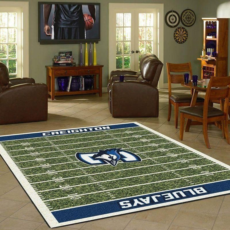 Football Fans Creighton Bluejays Home Field Rectangle Area Rug – Full Print Carpet For Living Room & Bedroom Home Decor