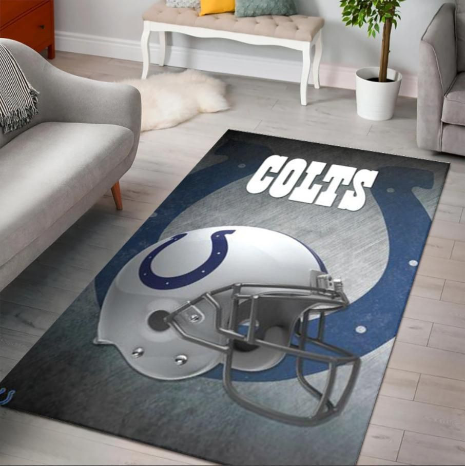 Football Indianapolis Colts Rectangle Area Rug – Full Print Carpet For Living Room & Bedroom Home Decor