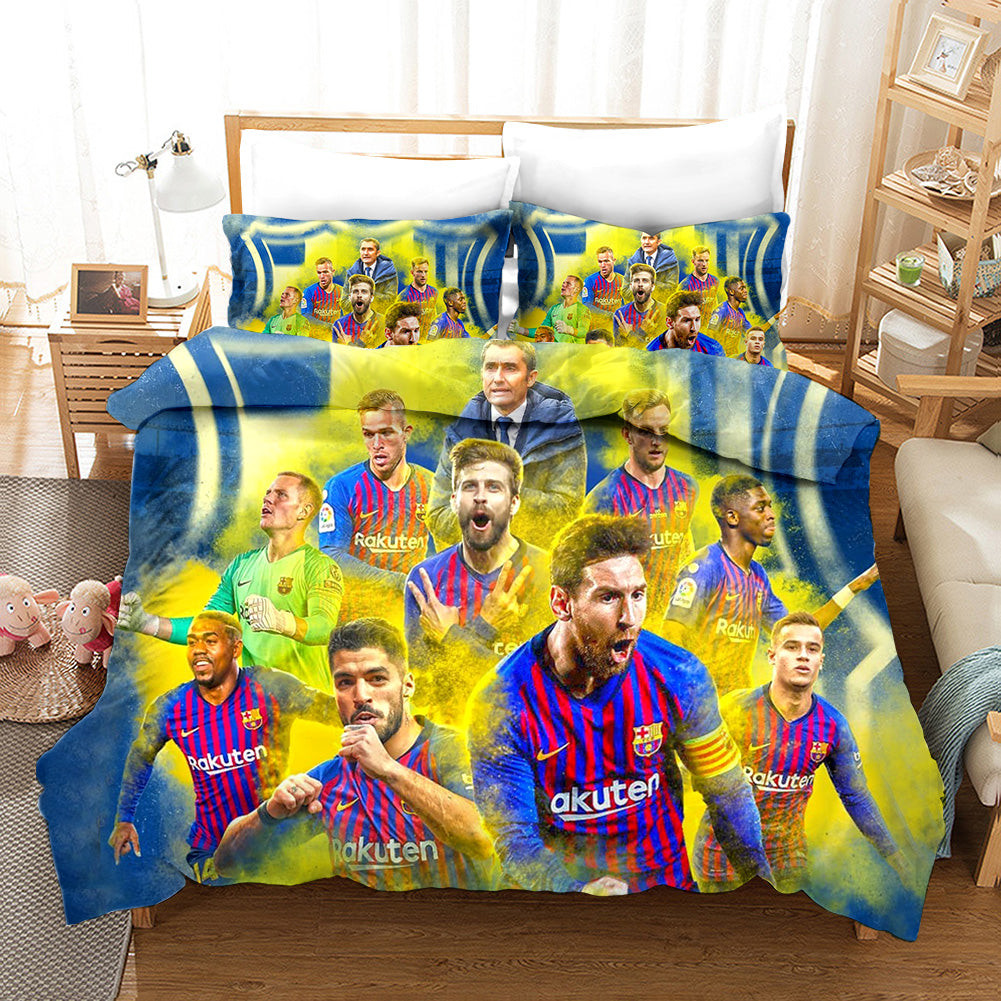 Football League Duvet Cover Quilt Cover Pillowcase Bedding Set Bed Linen Home Bedroom Decor