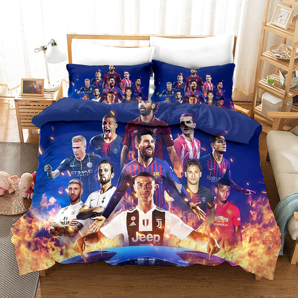Football League Duvet Cover Quilt Cover Pillowcase Bedding Set Bed Linen Home Bedroom Decor