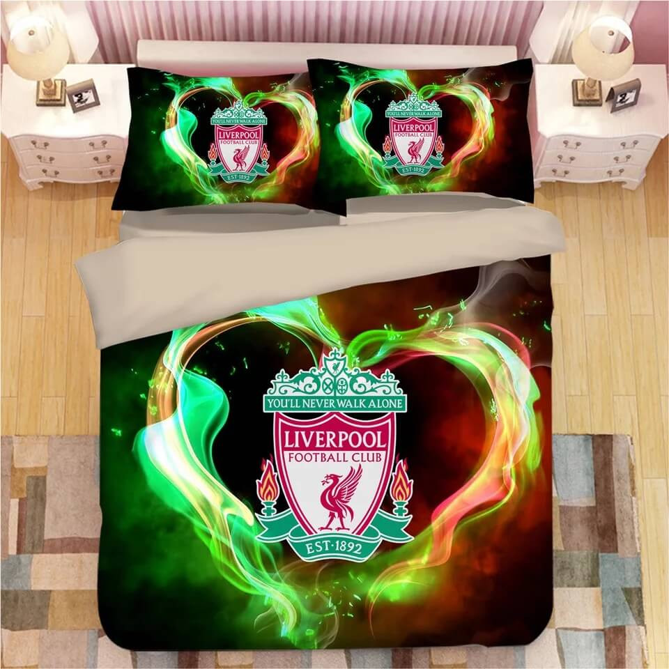 Football Logo Duvet Cover Quilt Cover Pillowcase Bedding Set Bed Linen Home Bedroom Decor