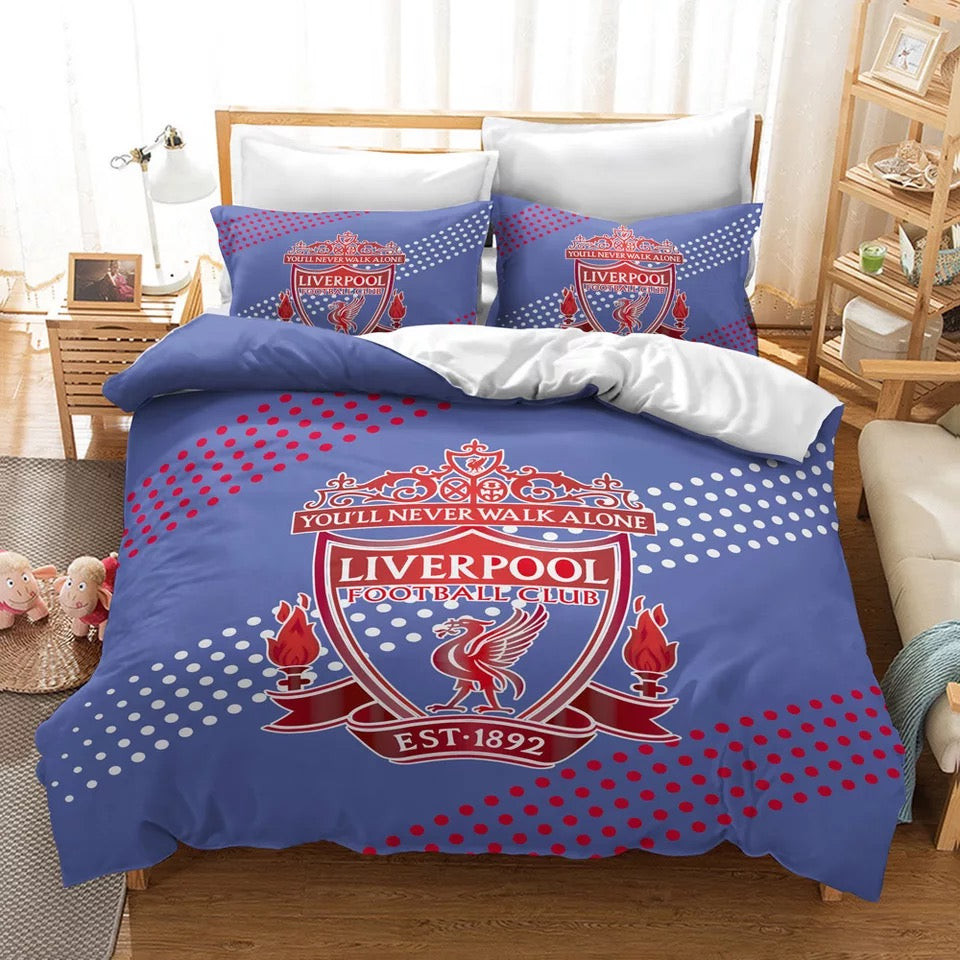 Football Logo Duvet Cover Quilt Cover Pillowcase Bedding Set Bed Linen Home Bedroom Decor