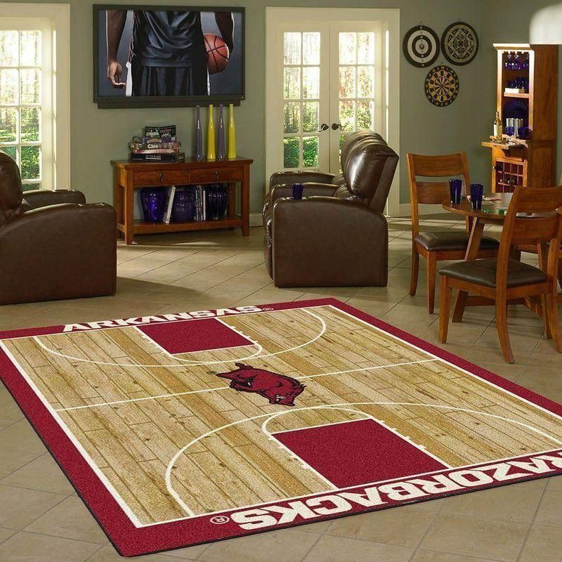 Football Team Arkansas Razorbacks Rug Rectangle Area Rug – Full Print Carpet For Living Room & Bedroom Home Decor