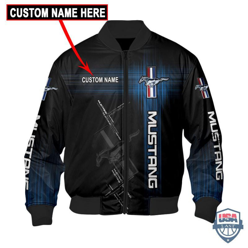 Ford Mustang Flash Personalized Bomber Jacket | Automotive Jacket for Men & Women | Car Fan Gift