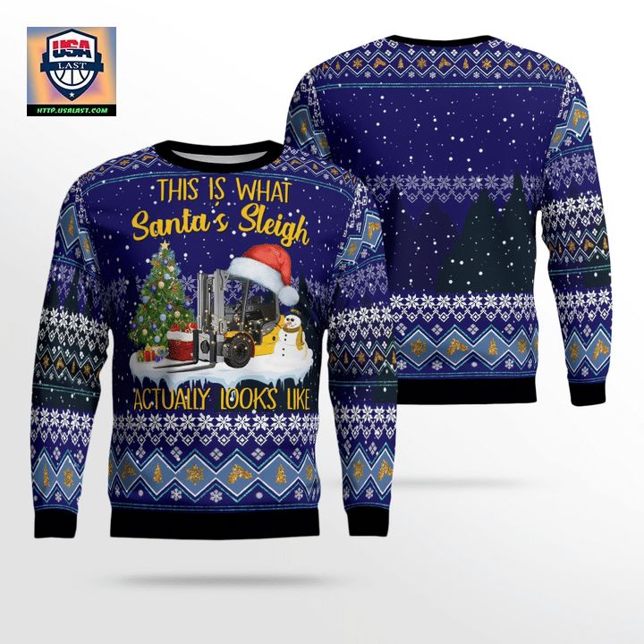 Forklift Christmas AOP Sweater