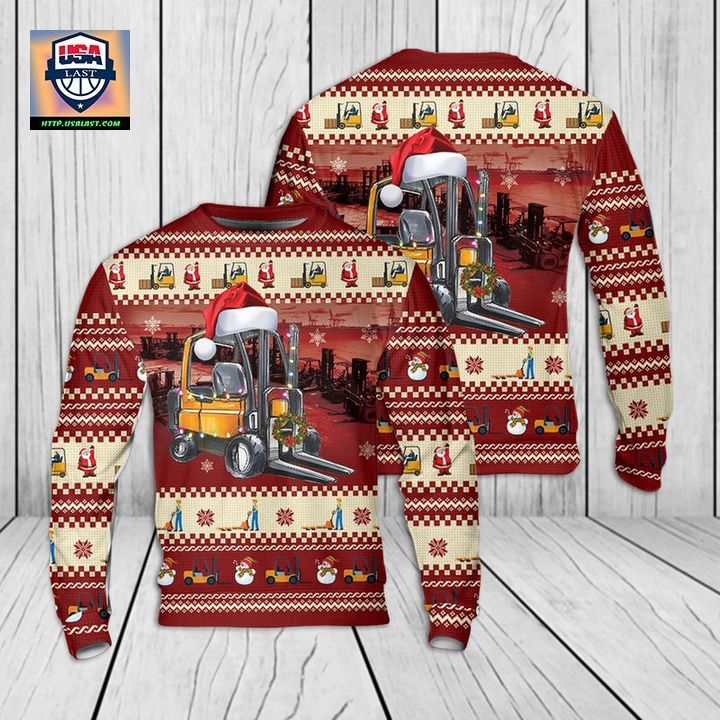 Forklift Christmas Sweater 3D
