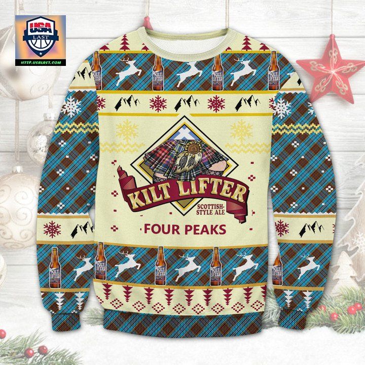 Four Peaks Kilt Lifter Scottish Ale Ugly Christmas Sweater