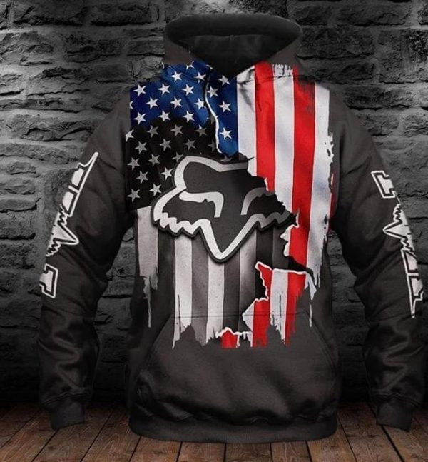 Fox Racing American Flag 3D All Over Print Hoodie & Zip Hoodie