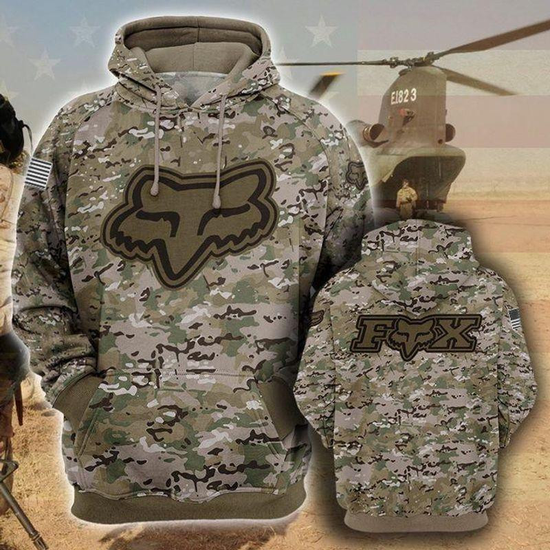 Fox Racing Camo Veteran Nice 3D All Over Print Hoodie & Zip Hoodie
