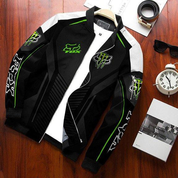 Fox Racing Monster Energy Bomber Jacket | Streetwear Jacket for Men & Women | Fan Gift