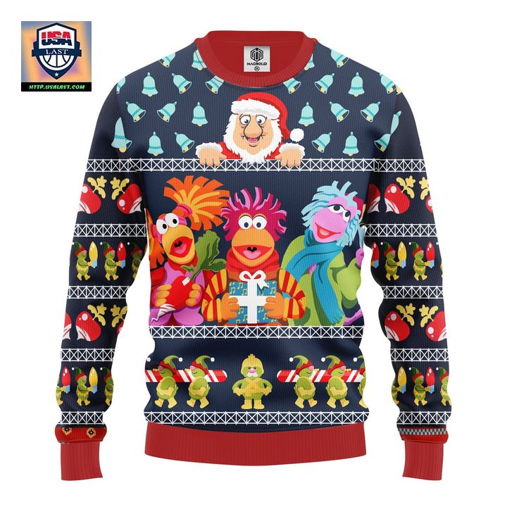 Fraggle Rock Sublimated Adult Ugly Christmas Sweater Amazing Gift Idea Thanksgiving Gift