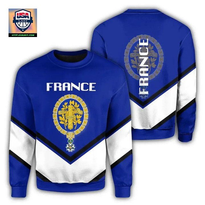 France Coat Of Arms Sweater Lucian Style J5W