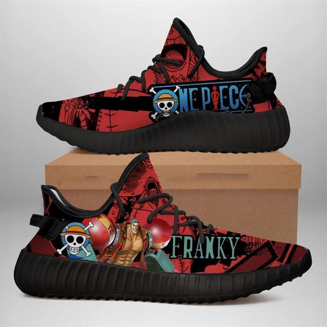 Franky One Piece Anime Black Movie Shoes Sneakers