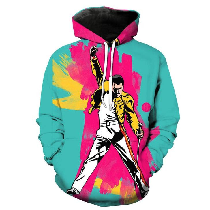 Freddie Mercury 3D All Over Print Hoodie & Zip Hoodie