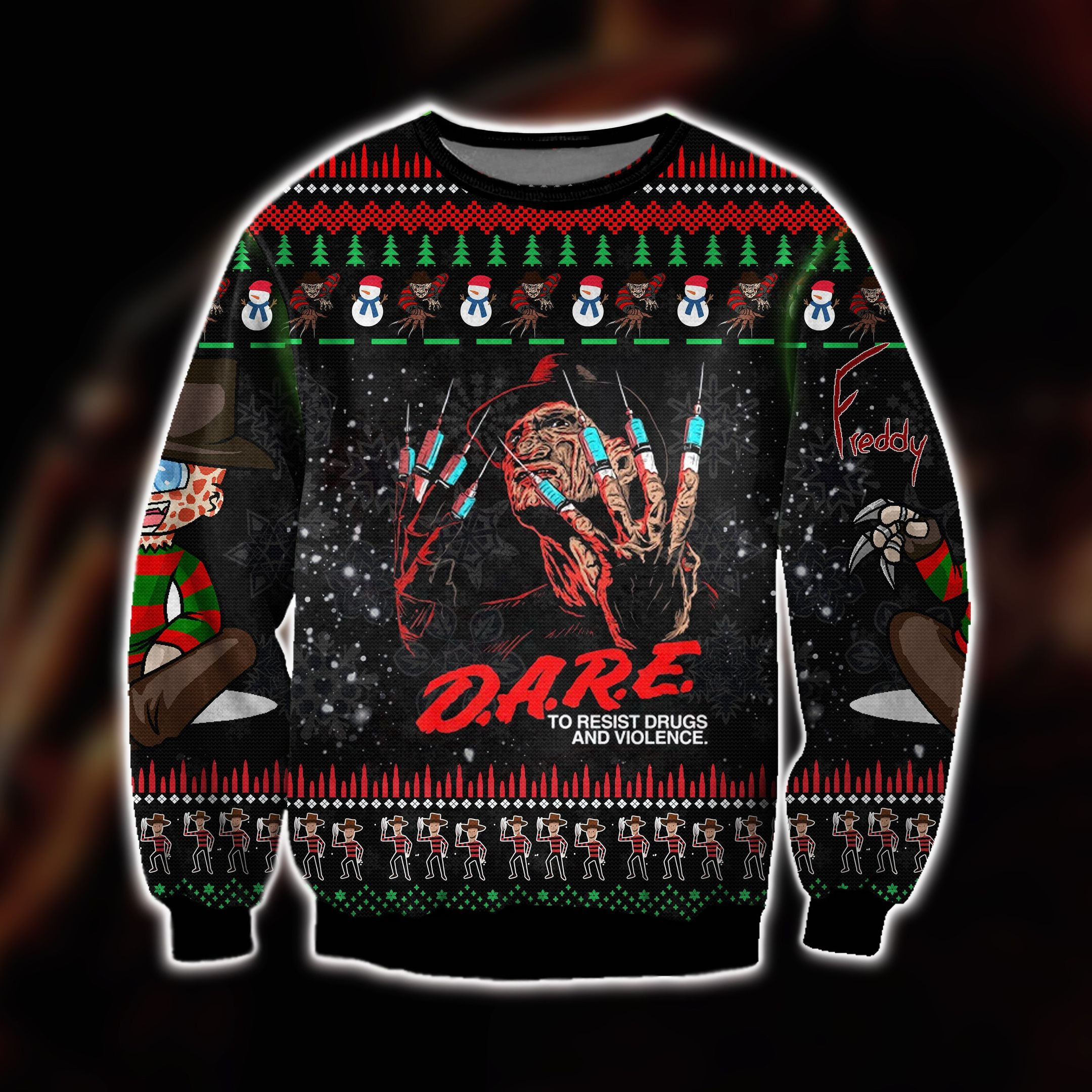 Freddy Krueger Ugly Christmas Sweater,