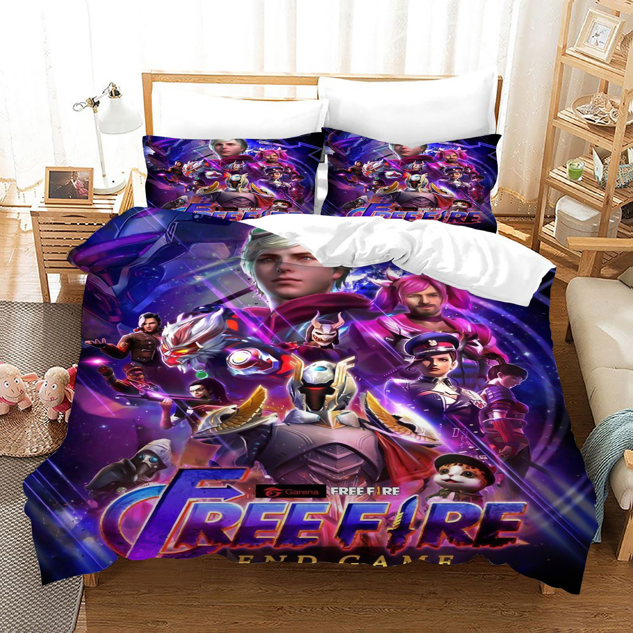 Free Fire  Duvet Cover Quilt Cover Pillowcase Bedding Set Bed Linen Home Bedroom Decor