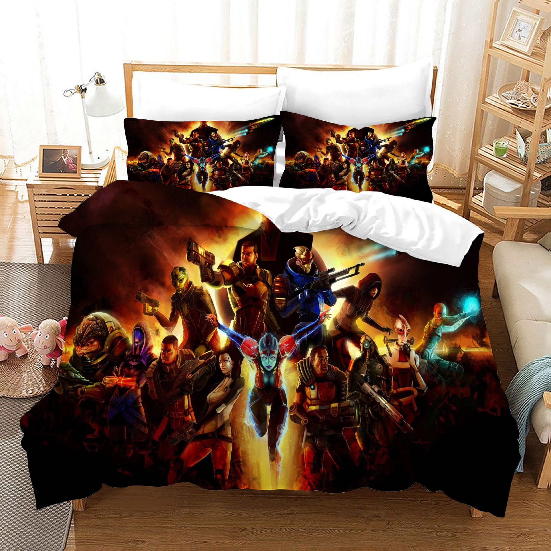 Free Fire  Duvet Cover Quilt Cover Pillowcase Bedding Set Bed Linen Home Bedroom Decor