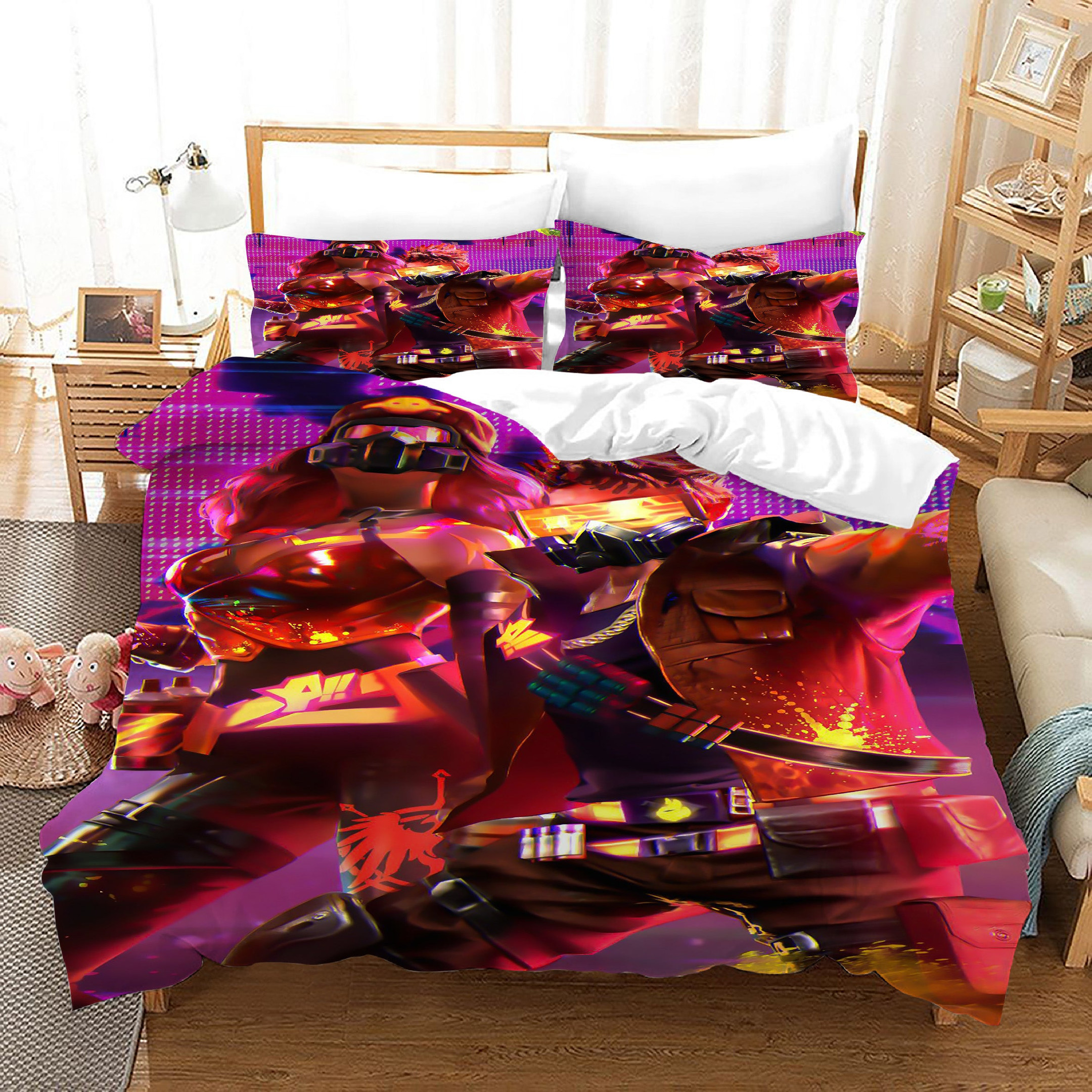 Free Fire Duvet Cover Quilt Cover Pillowcase Bedding Set Bed Linen Home Bedroom Decor