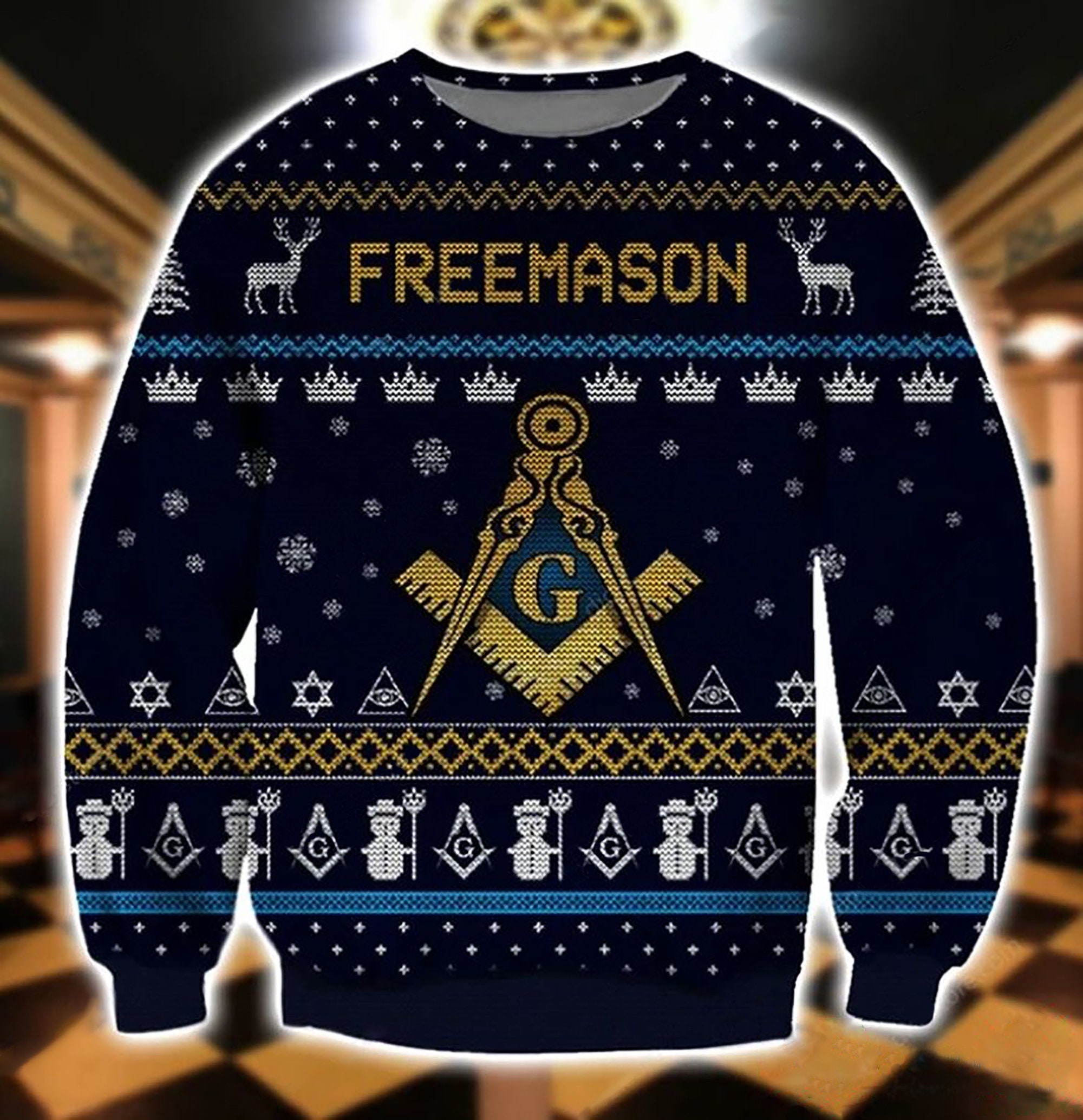 Freemason Symbol Christmas Ugly Christmas Sweater