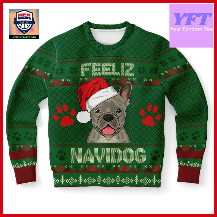 French Bulldog Feliz Navidog Animal Lover Dog Parent 3d Ugly Christmas Sweater