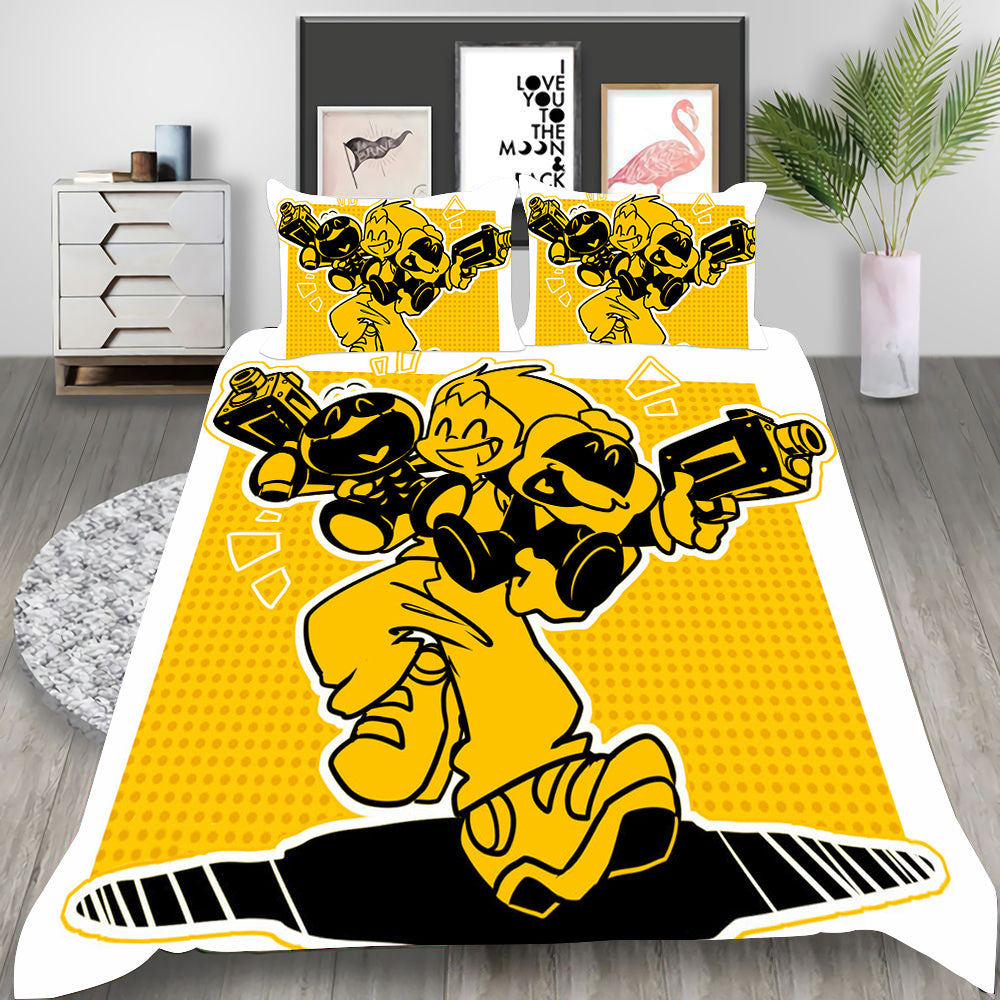 Friday Night Funkin' Skid And Pump Duvet Cover Quilt Cover Pillowcase Bedding Set Bed Linen Home Bedroom Decor