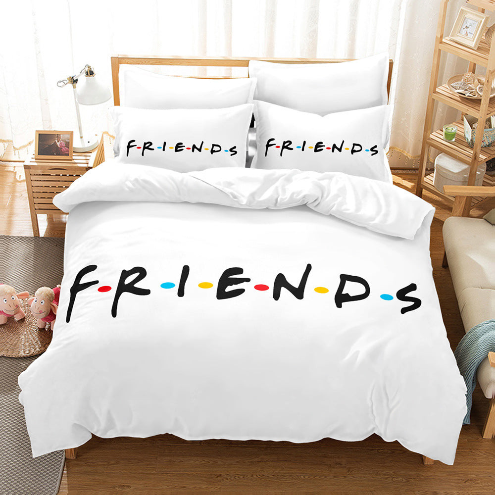 Friends Duvet Cover Quilt Cover Pillowcase Bedding Set Bed Linen Home Bedroom Decor