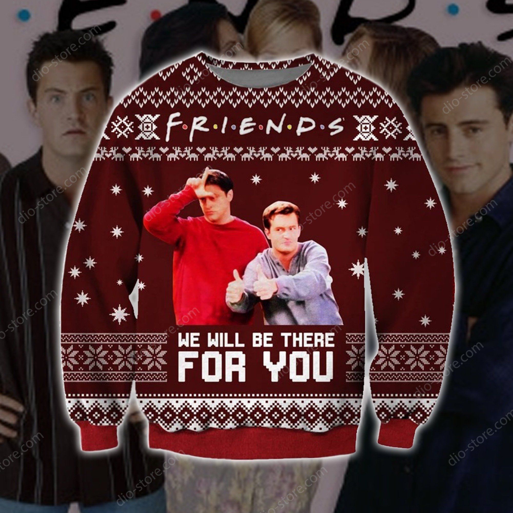 Friends Knitting Pattern 3D Print Ugly Christmas Sweater