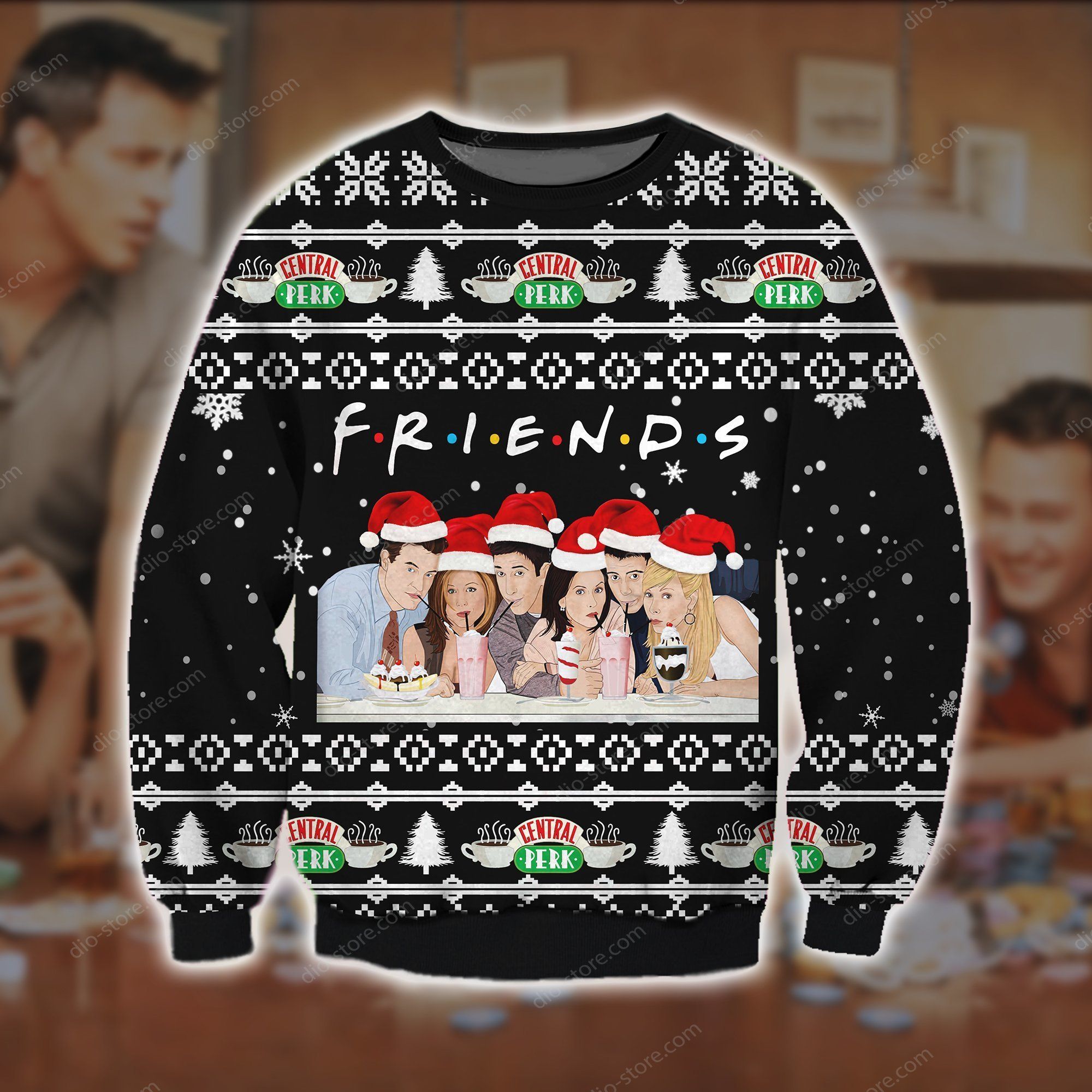 Friends Knitting Pattern 3D Print Ugly Sweater