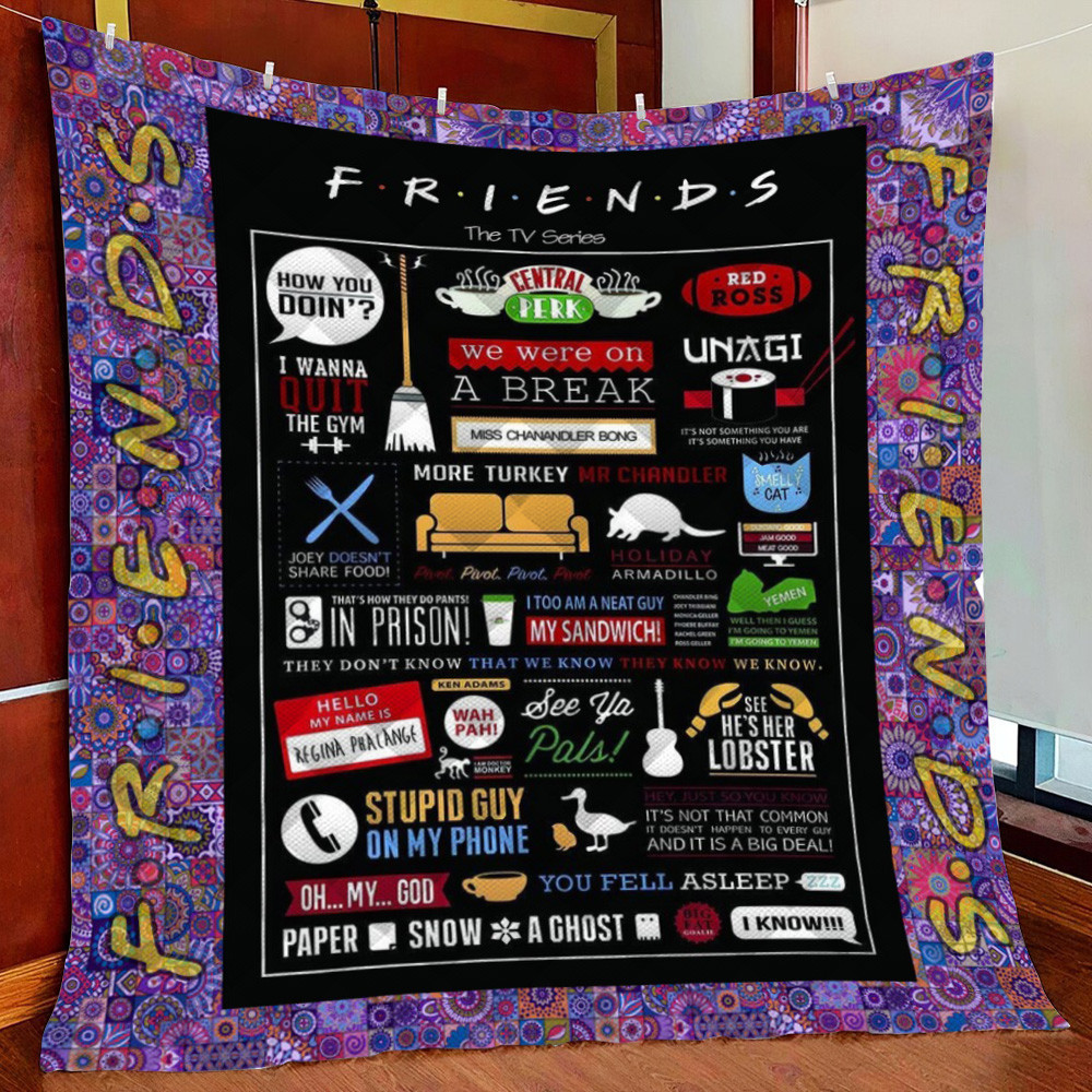Friends Tv Show - Funniest Moments Fleece Blanket Quilt Blanket