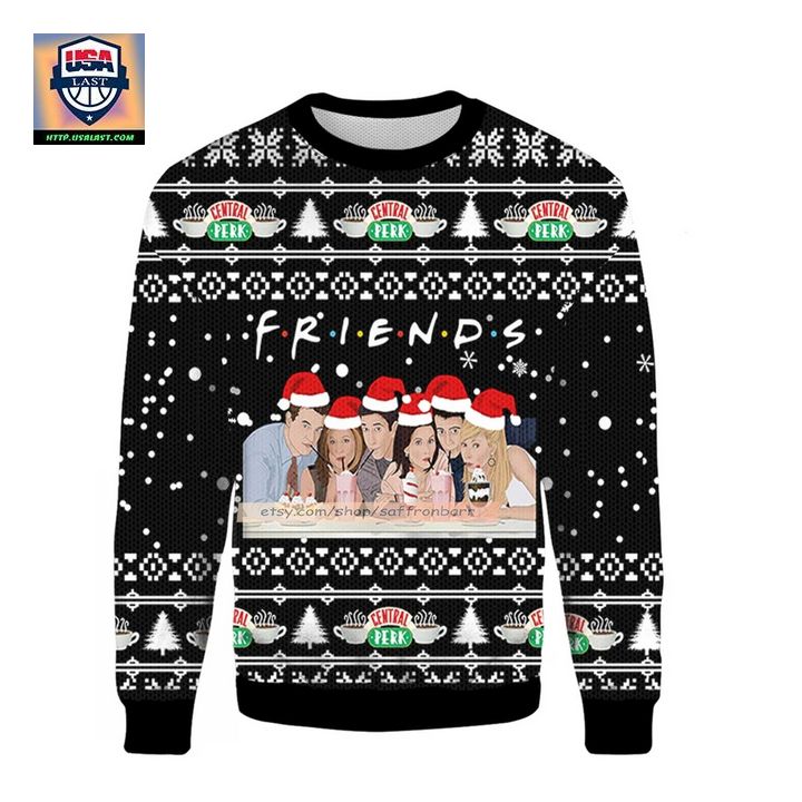 Friends TV Show Santa Characters Merry Christmas Ugly 3D Sweater