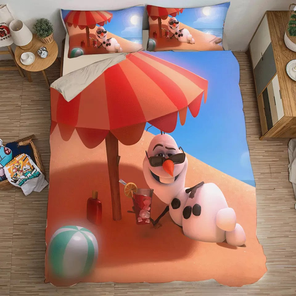 Frozen Anna Elsa Princess Duvet Cover Quilt Cover Pillowcase Bedding Set Bed Linen Home Bedroom Decor